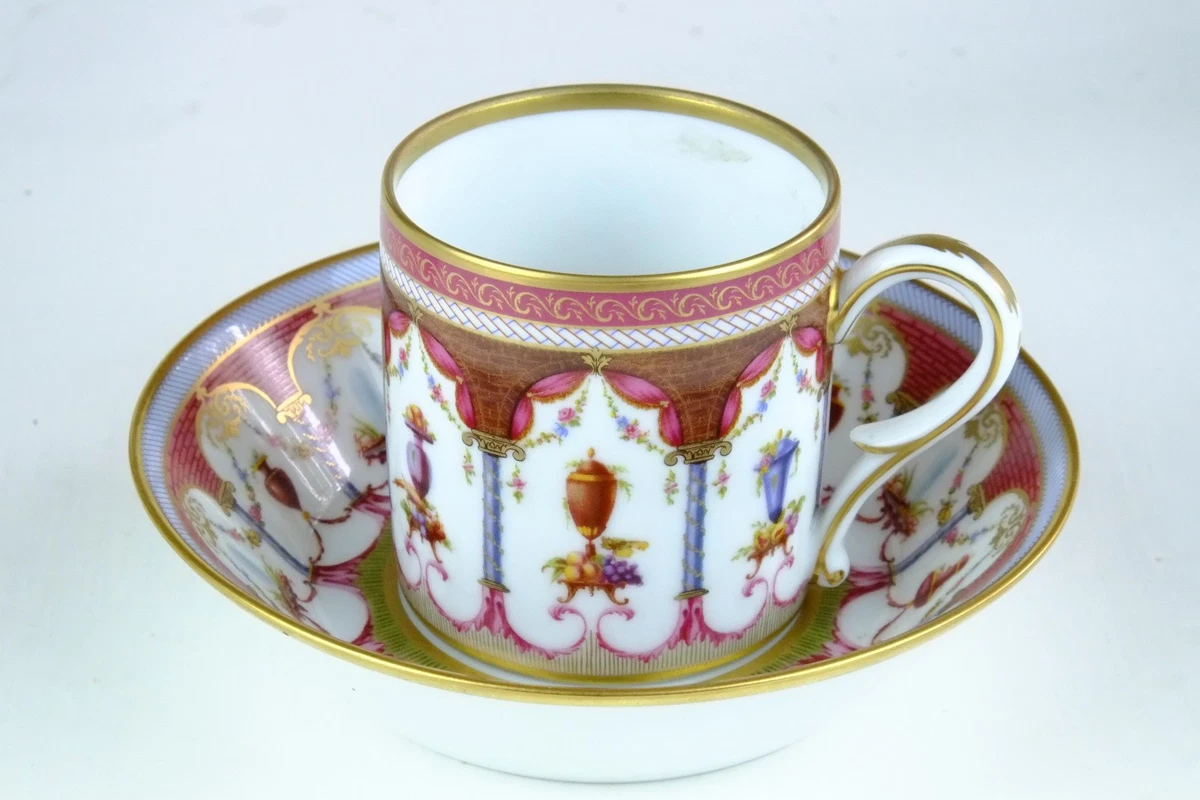 Lot De 2 Tasses Anciennes (Manufacture à Identifier) - Vaisselle Vintage
