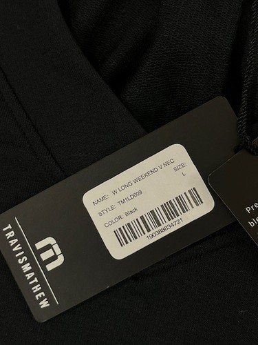 Travis Mathew Long Weekend pullover size L black Crew Neck Performance Golf new - Picture 3 of 10