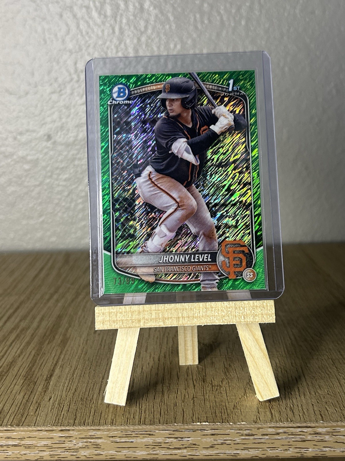 2025 Bowman - Chrome Prospects Jhonny Level #BCP-147 Green Shimmer Refractor /99