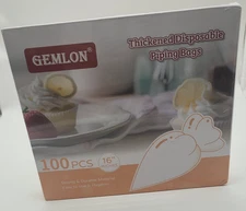 GEMLON THICKENED DISPOSABLE PIPING BAGS 100 BAGS PULL OUT DISPENSER BAG