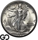 1939-D Walking Liberty Half Dollar Lustrous Solid Gem BU++