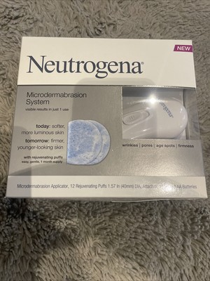 1X Neutrogena Microdermabrasion System 12 Rejuvenating Puffs NEW In Box