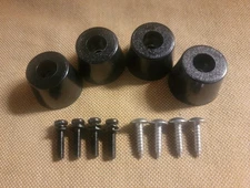 (4)Rubber Feet W/Screws Parts-Vintage Amplifier Stereo Equipment/ McIntosh/MA MC