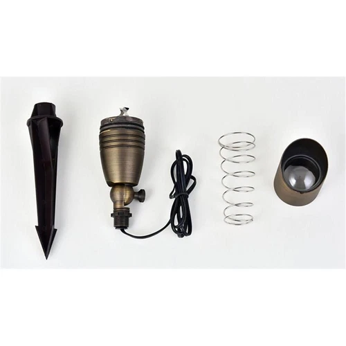 Elitco Lighting Aera Traditional Outdoor Cast Brass Spot Light in Antique Brass - Picture 4 of 8