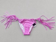 Vtg Victoria  s Secret Pink Fringe Tie Side Bikini Bottom NWT Y2K Size L