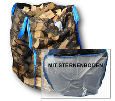 5 Stück Woodbag Big Bag 100x100x120 cm mit Sternboden Mosquito-Gewebe Holzbag