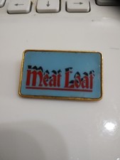 MEAT LOAF Logo Clubman Old OG Vtg 70/80's Metal Pin Badge Rare Bat Out of Hell
