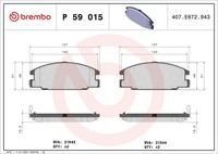 Brembo Bremsbelagsatz Scheibenbremse Prime P 59 015 FüR Frontera Opel Campo TF0