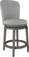 Hillsdale Victoria Wood Counter Height Swivel Height, Antique Gray