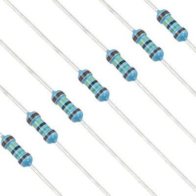 100 Pcs Ohm Resistor Metal Film Fixed Resistor 1.5MΩ 1/4W (0.25W)