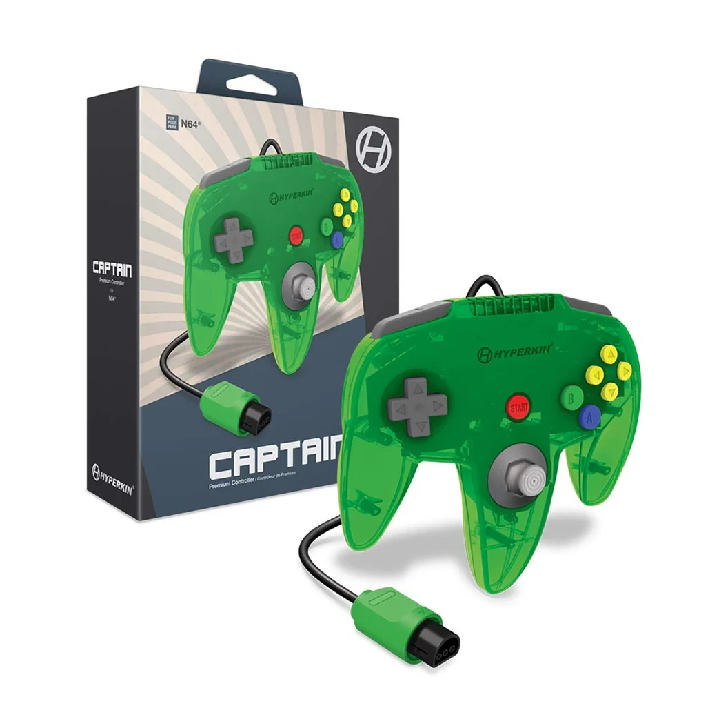 Hyperkin Captain Premium Controller Lime Green -N64 - Brand New