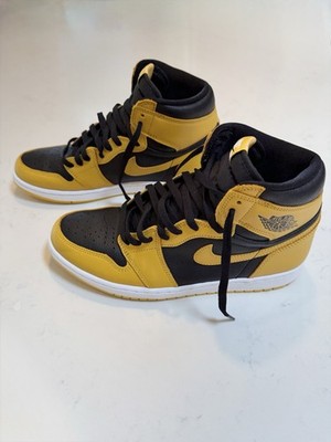Nike Air Jordan 1 Mid Yellow Toe Taxi Black Gold Men s Size 10.5 NWOB