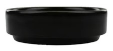 Torino Matte Black 2 oz Porcelain Coupe Sauce Dish - 4 Doz