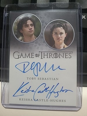 2025 Rittenhouse Game of Thrones Toby Sebastian Keisha Castle Hughes Dual Auto