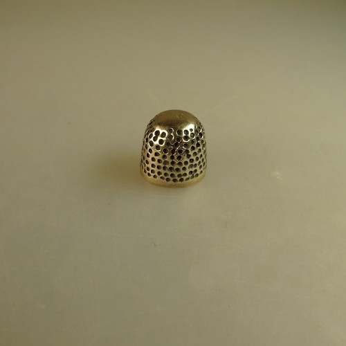 Rundkuppen-Fingerhut glatte Kuppe gepunzt 800er Silber (47330) - Bild 2 von 2
