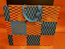 NEW 2022 Authentic Louis Vuitton Shopping bag Gold Blue Lego