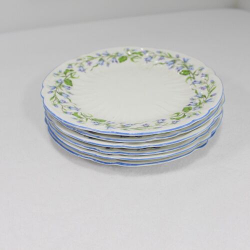 Shelley England Harebell Oleander Set of 6 Salad Plates 8" Fine Bone China - Picture 3 of 15