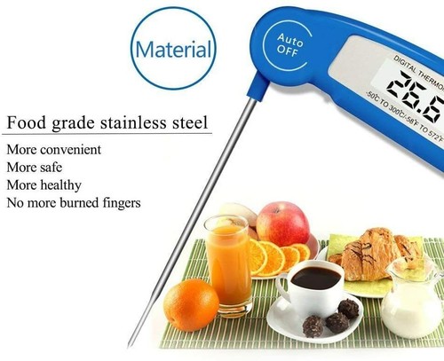 Instant Read Meat Thermometer For Cooking,Probe with Backlit&Reversible Display - Picture 3 of 28