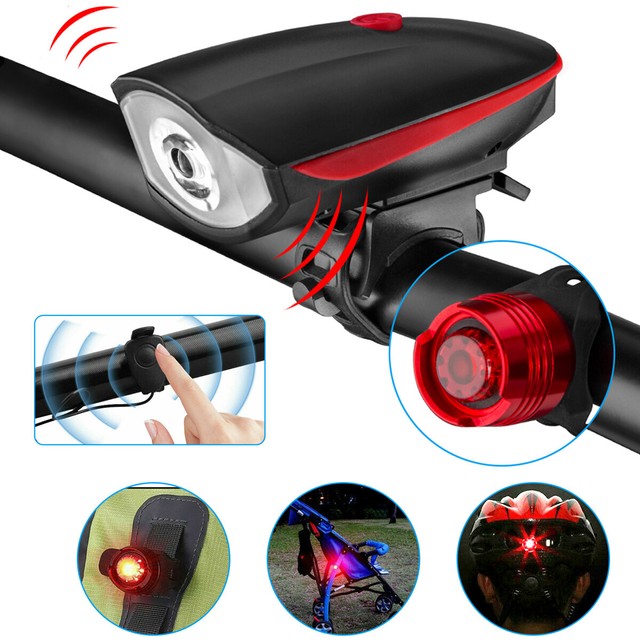rechargeable bike lights ebay