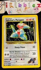 Sabrina's Porygon 98/132 LP Techno Color Art Gym Challenge Pokemon Card!