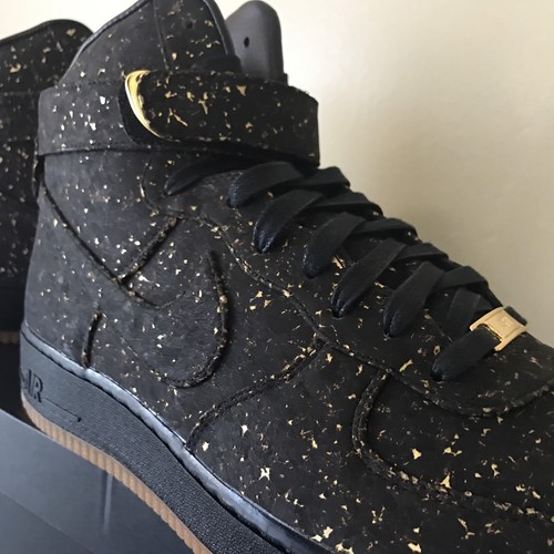 Nike Air Force 1 High Premium Cork Gold Golden State Warriors Sz 13 Men Shoes - Picture 7 of 10