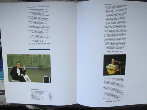 Leonard Cohen SIGNED 1988 European Tour Program - Picture 10 of 12