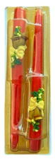 Sealed Avon Christmas Chimes 2 Bayberry Fragranced Taper 10” Candles & Bells