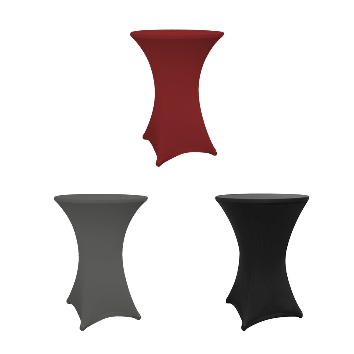 Stehtischhusse Stretch Bistrotischhusse Cateringtisch 80-85 cm Schwarz Anthrazit