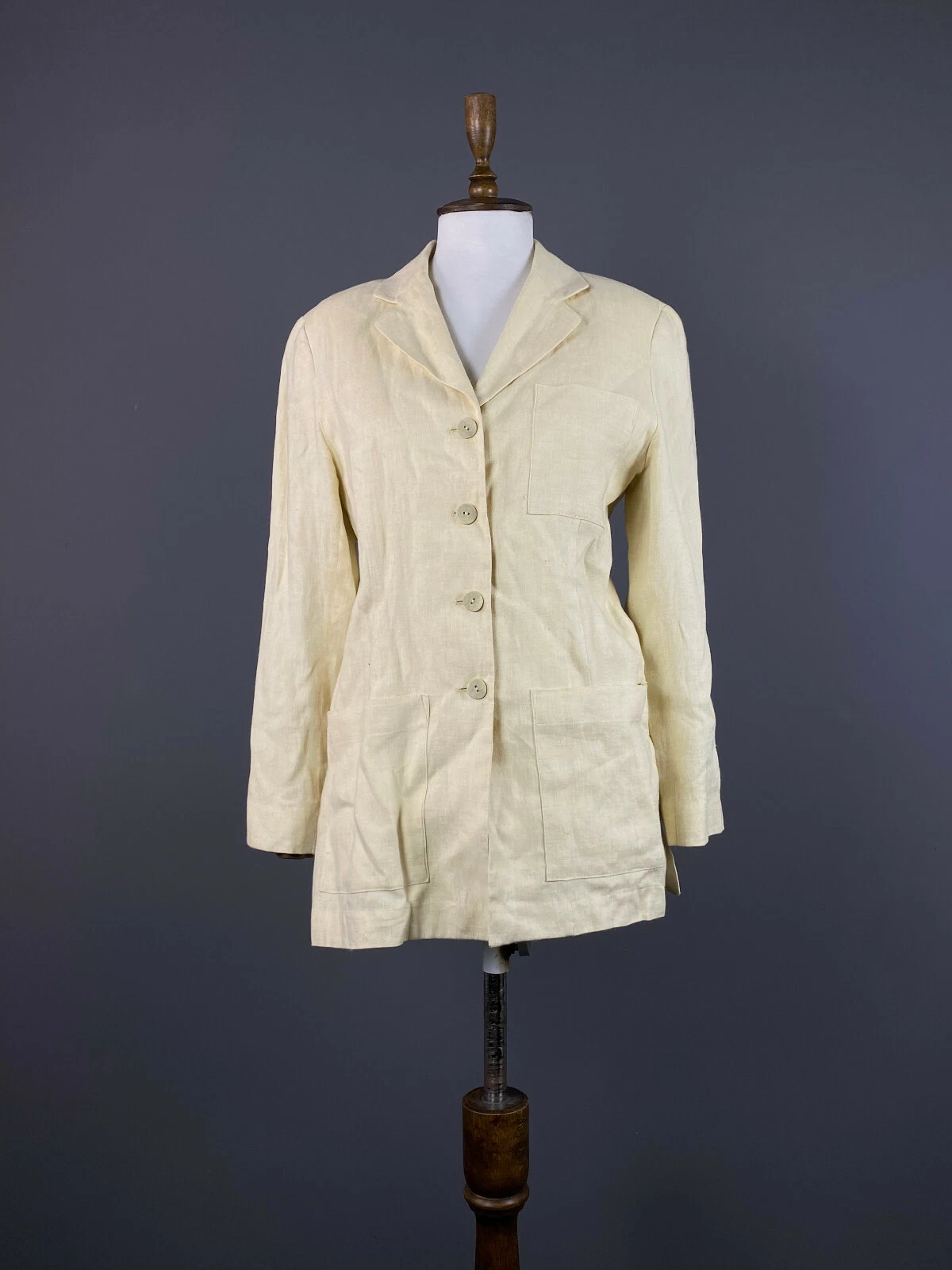 Giacca blazer donna Kenzo Jungle beige con bottoni taglia 38