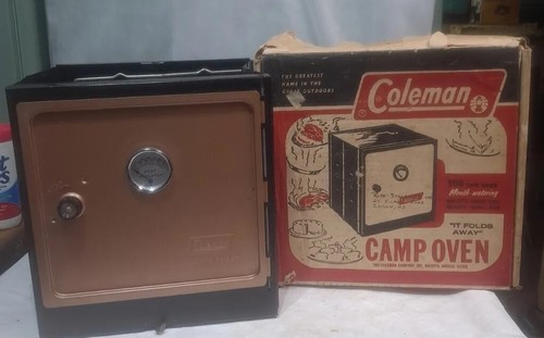 NOS Coleman 5010A700 klappbarer Campingofen Herd mit Originalkarton NEU UNGEBRANNT SCHÖN