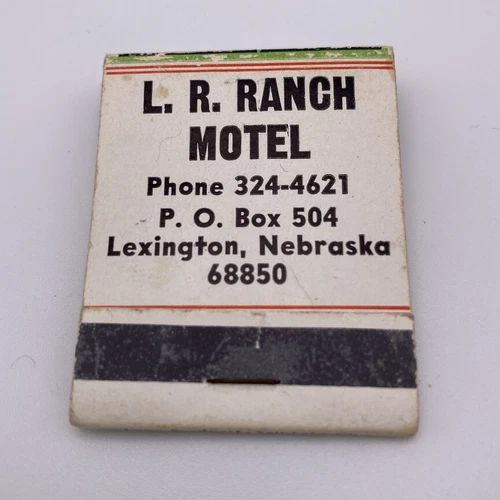 Vintage Full Matchbook - L R Ranch Motel - Lexington, Nebraska 68850 - Picture 1 of 4