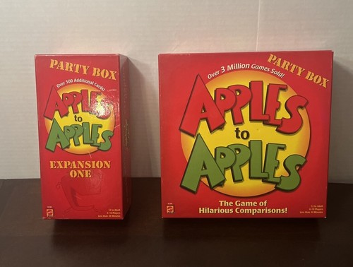 Mattel 2007 APPLES to APPLES Party Box & Expansion One Board Game - Picture 1 of 17