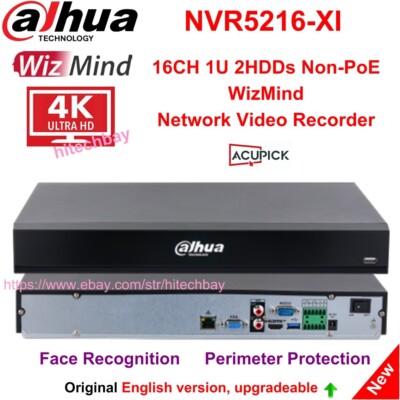 Dahua NVR5216-XI 16CH 2SATA 4K WizMind NVR 32MP Video Recorder Face Recognition