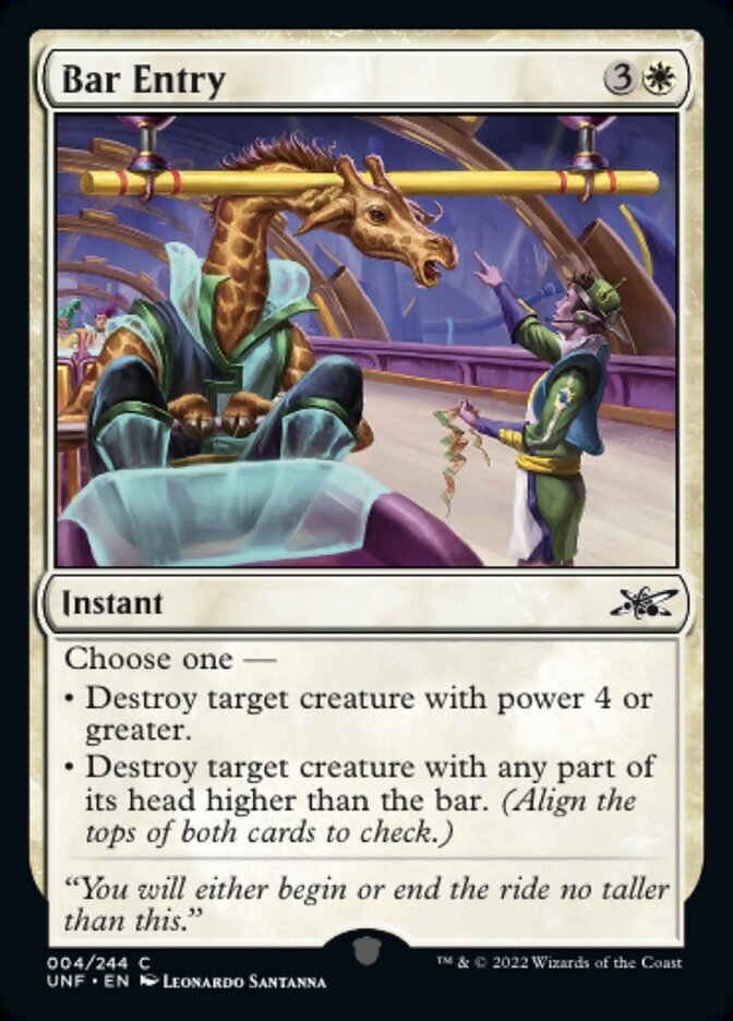 Magic the Gathering (mtg): UNF: Bar Entry - Foil