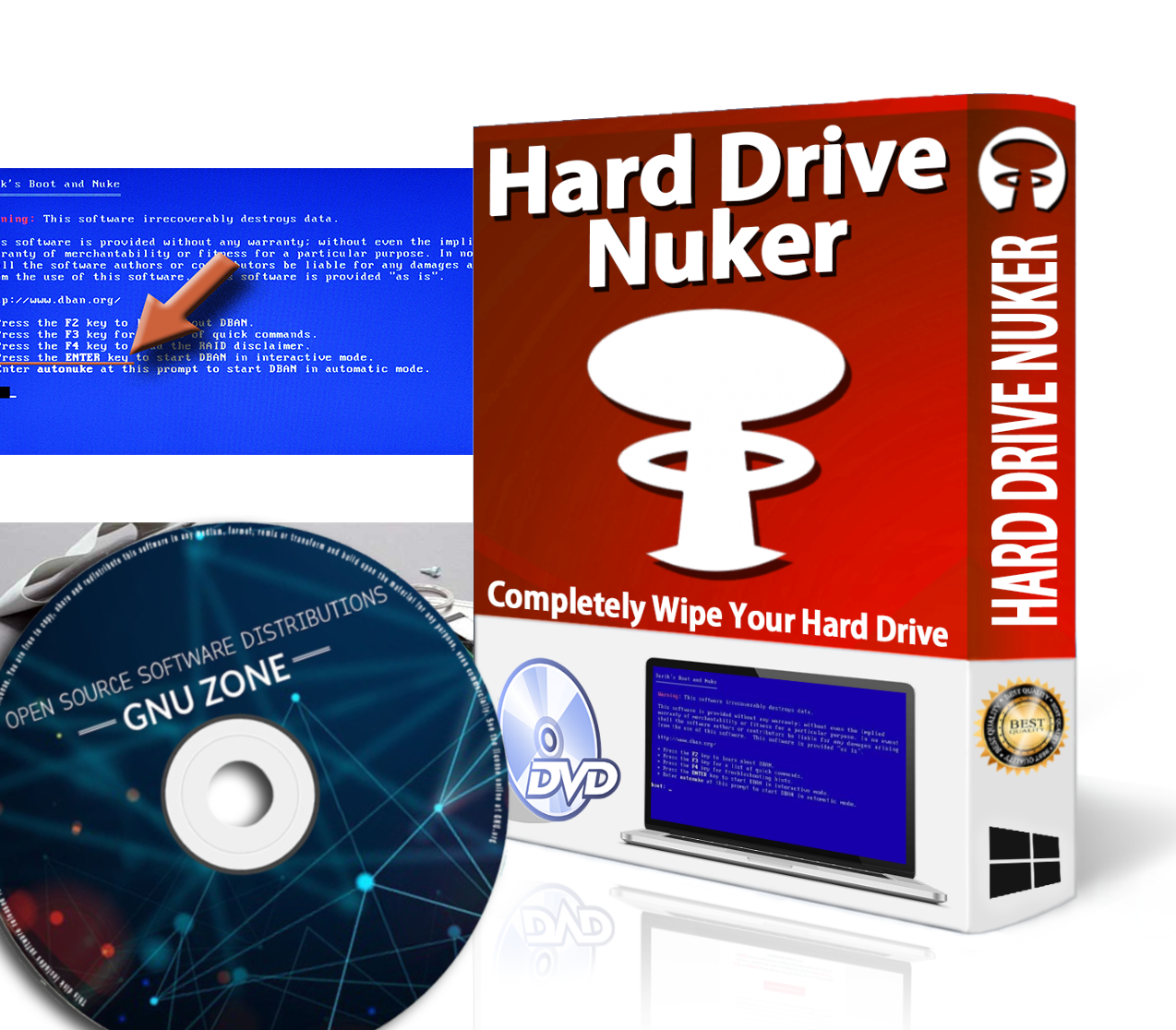 HARD DRIVE NUKER Completely Remove Destroy Wipe Clean PC Hard Drive eBay