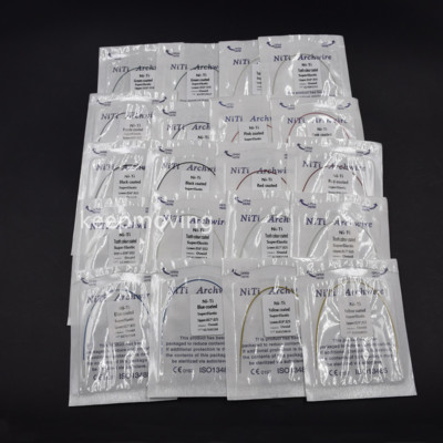 10 Packs Dental White Color Coated Super Elastic NITI Rectangular Arch Wire