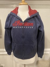 NEW GENUINE INDIAN MOTORCYCLE MEDIUM WOMENS USA FLAG HOODIE NAVY NWT
