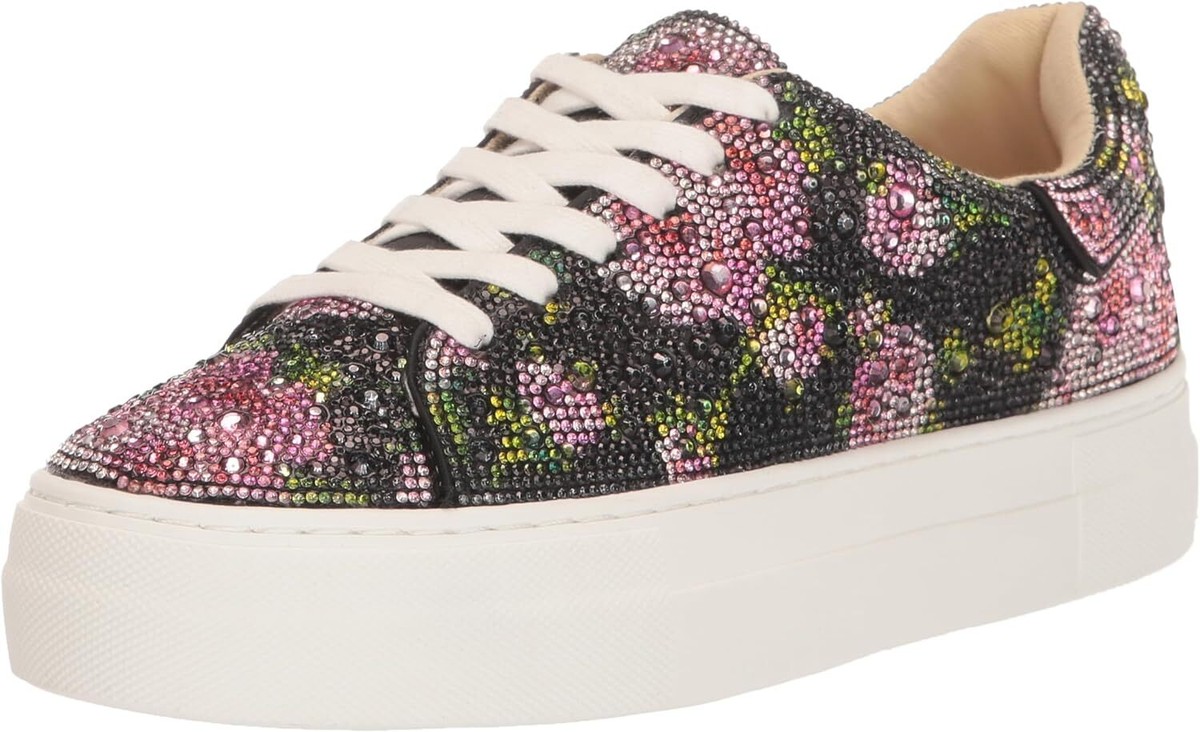 ★Betsey Johnson★K‐POPアイドル愛用★ASBURY★サンダル SIDNY PINK LEOPARD Rhinestone Sneakers | Sparkly Sneakers