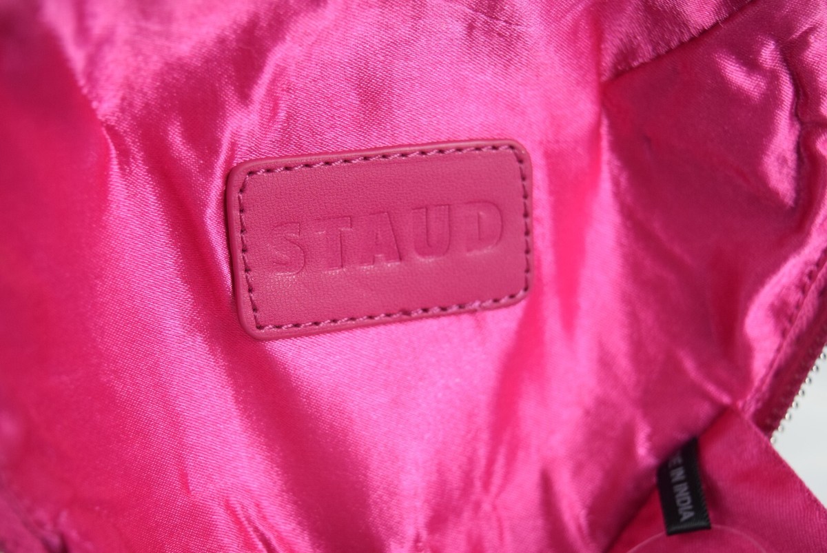 NWT STAUD Beaded Pink Blossom Heart Clutch Zipper Wristlet NWT STAUD Beaded Pink Blossom Heart Clutch Zipper Wristlet