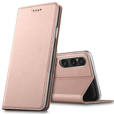Étui à Clapet Pour Sony Xperia 5 V - Protection Rabattable, Charge Sans Fil, Bleu