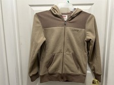 Levis Tan / Brown Full Zip Up Hoodie Boys Large 12-13 YRS