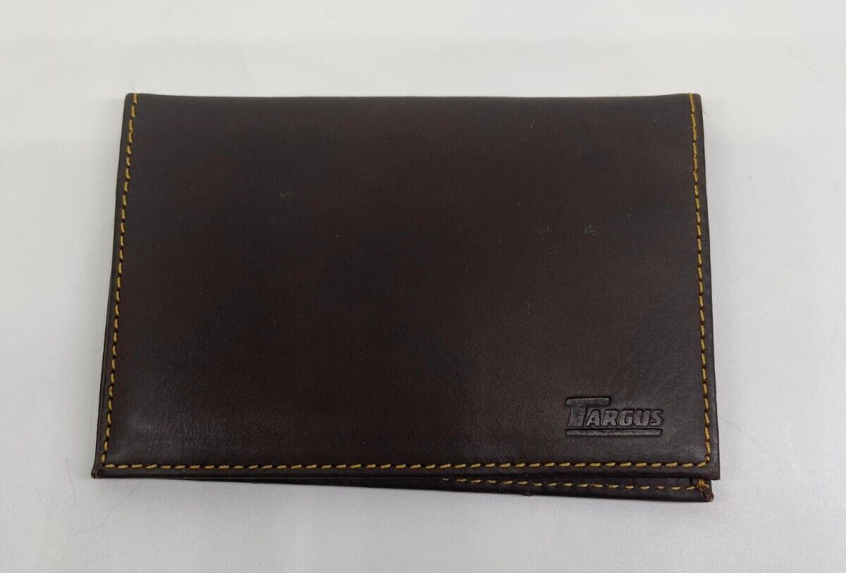 Targus Brown Leather Card Holder Wallet for IDs and Credit Cards-image