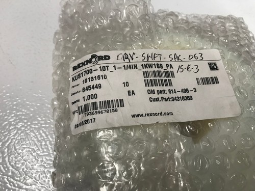 REXNORD 614-496-3 KUS1700-10T 1-1/4 1KW1SS PA - Picture 2 of 4