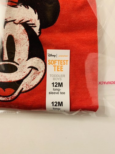 NEW Boys Disneys Christmas Mickey Long Sleeve Shirt. 12M NWT! - Bild 3 von 4