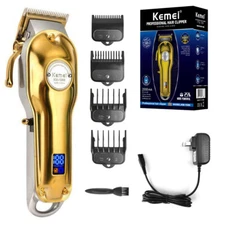Kemei 1986 Professional Hair Clippers Trimmer Kit Hair Cutting Machine Barber US
