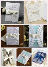 10PCS Laser Cut Party Wedding Invitation Card Gratulation Birthday Greeting