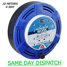 Masterplug MCT1010/4BL Four Socket 10A Cassette Cable Reel with Thermal Cut-OuT