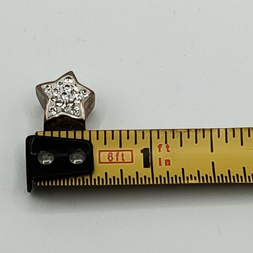 925 sterling silver White star charm bead fits charm bead bracelets - Picture 11 of 11
