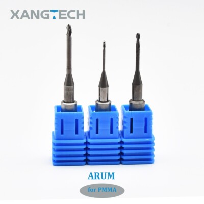 Arum PMMA NC Milling Burs Tools Cutters for Wax Pmma Peek Shank D 4mm CAD CAM