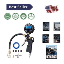 Precision Digital Tire Pressure Gauge & Inflator - Heavy Duty Steel Construction